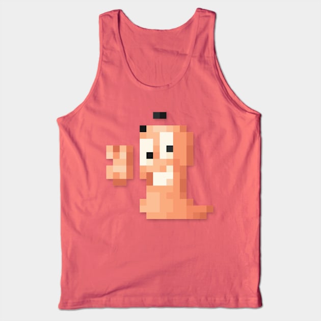 Worm low-res pixelart Tank Top by JinnPixel